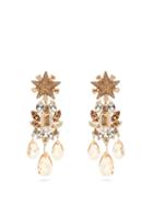 Matchesfashion.com Dolce & Gabbana - Crystal Embellished Star Clip On Earrings - Womens - Gold