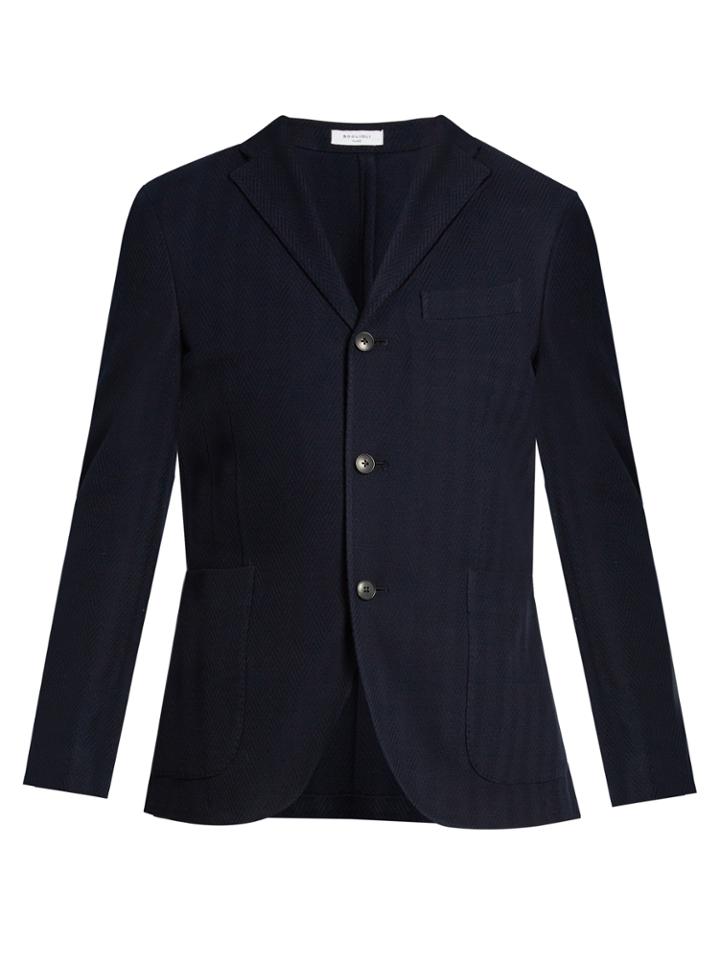 Boglioli Single-breasted Stretch-cotton Blazer
