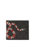 Gucci - Snake-print Gg-supreme Wallet - Mens - Black