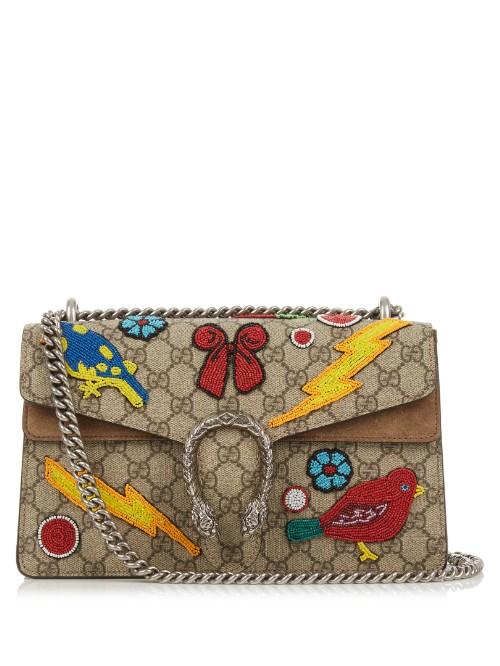 Gucci Dionysus Gg Supreme Embellished Shoulder Bag
