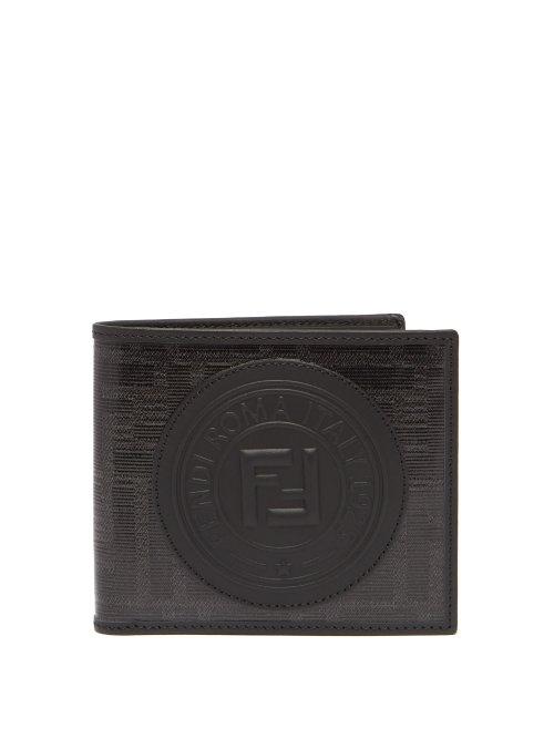 Matchesfashion.com Fendi - Logo Leather Bi Fold Wallet - Mens - Black