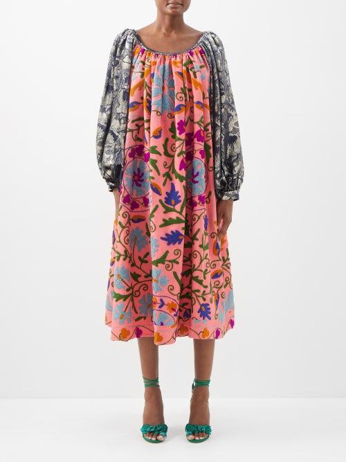 Rianna + Nina - Souzani Embroidered Cotton Dress - Womens - Multi