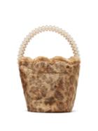 Matchesfashion.com Shrimps - Verity Leopard Print Faux Fur Bucket Bag - Womens - Leopard