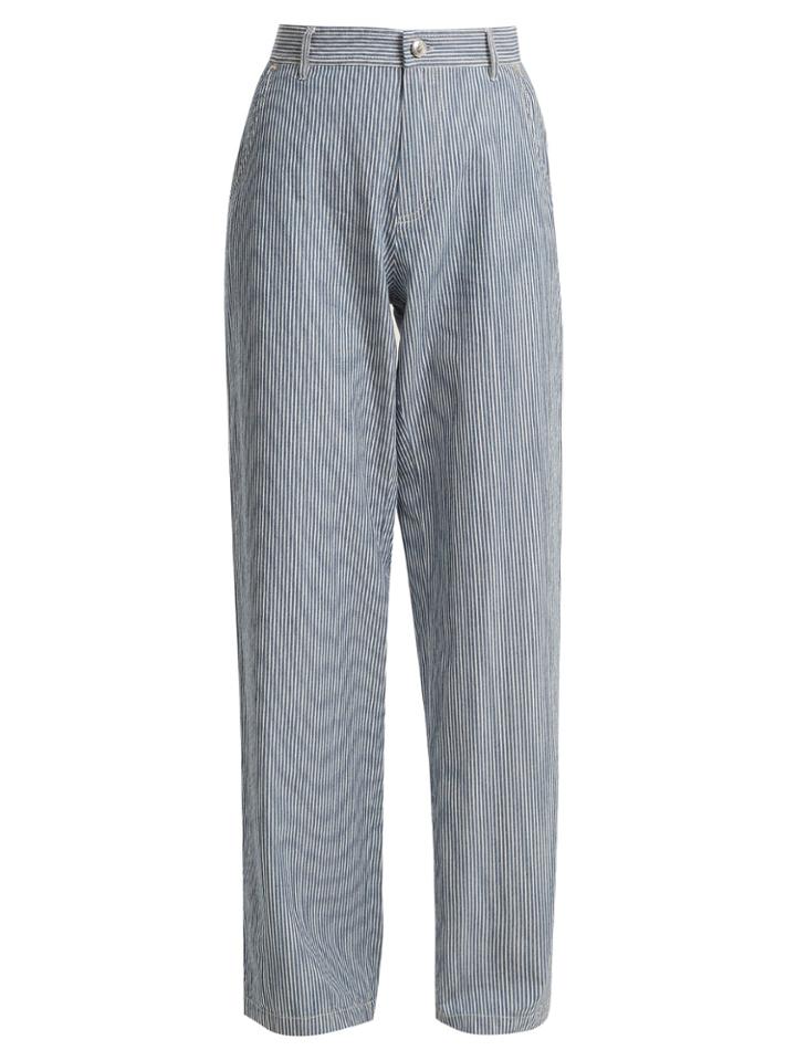A.p.c. Coryn Striped Straight-leg Jeans
