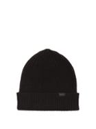 Matchesfashion.com Paul Smith - Logo-label Ribbed Cashmere-blend Beanie - Mens - Black
