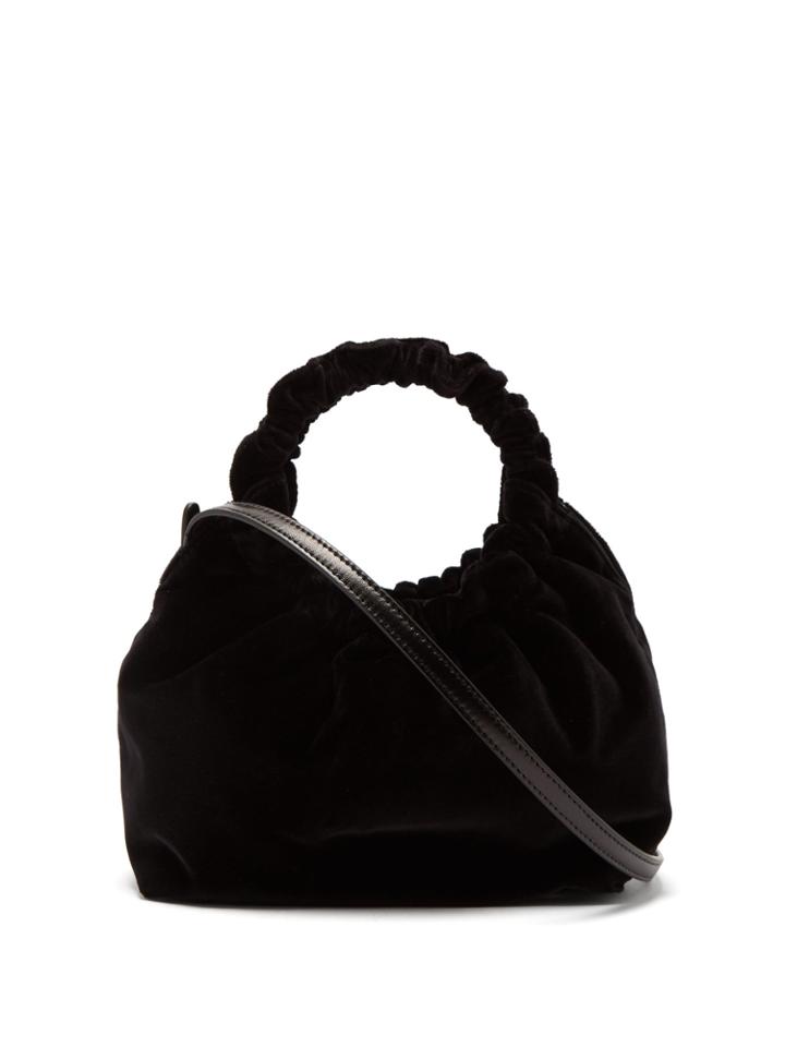 The Row Double Circle Small Velvet Bag