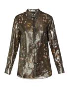 Matchesfashion.com Altuzarra - Chika Floral Print Shirt - Womens - Gold Multi