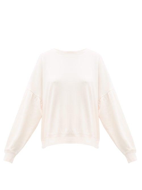 Matchesfashion.com The Upside - Bella Bell Sleeve Cotton Sweatshirt - Womens - Pink