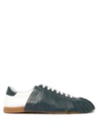 Matchesfashion.com Lanvin - Fringed Leather Trainers - Mens - Green White