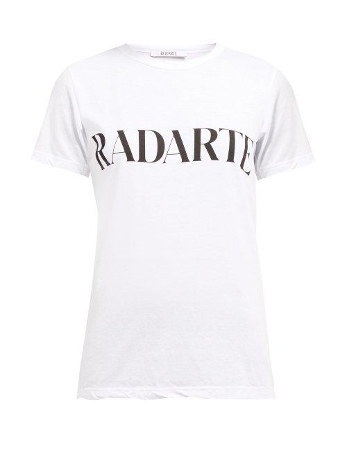 Matchesfashion.com Rodarte - Radarte Printed Cotton Blend T Shirt - Womens - White Black