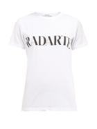 Matchesfashion.com Rodarte - Radarte Printed Cotton Blend T Shirt - Womens - White Black