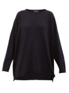 Matchesfashion.com Eskandar - Boat-neck Cashmere Sweater - Womens - Navy