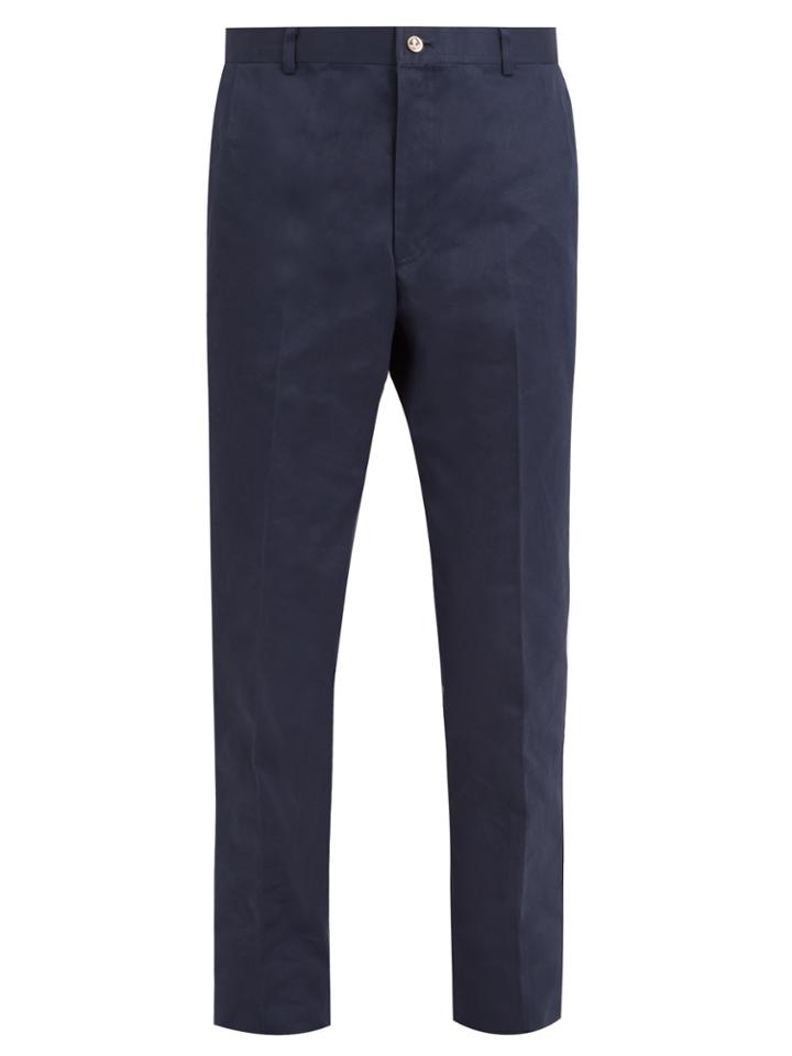 Thom Browne Straight-leg Cotton-gabardine Trousers