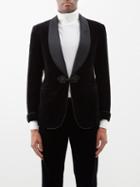 Ralph Lauren Purple Label - Cotton-velvet Tuxedo Jacket - Mens - Black