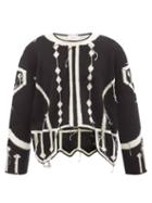 Charles Jeffrey Loverboy - Scots Diamond-jacquard Wool-blend Sweater - Mens - Black