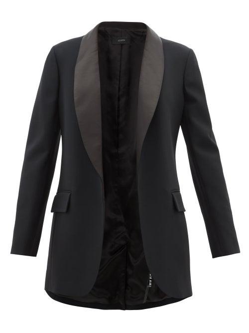 Matchesfashion.com Joseph - Clapton Satin-lapel Twill Tuxedo - Womens - Black