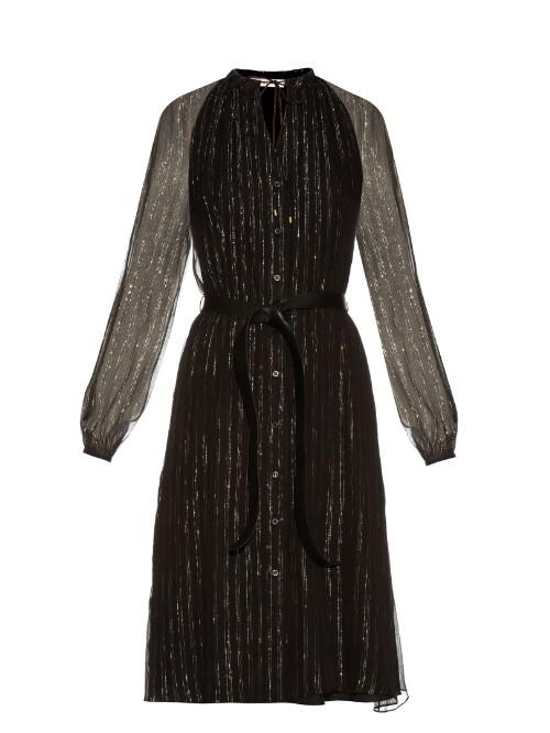 Altuzarra Lela Striped Silk-blend Chiffon Dress
