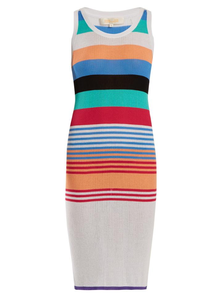 Diane Von Furstenberg Striped Cotton-blend Dress