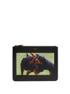 Givenchy Rottweiler-print Leather Pouch