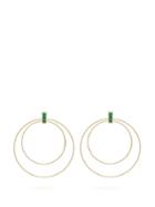 Matchesfashion.com Ileana Makri - Double Orbit Emerald & 18kt Gold Earrings - Womens - Yellow Gold