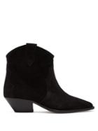 Matchesfashion.com Isabel Marant - Dewina Western Suede Ankle Boots - Womens - Black