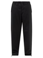 Maison Margiela - Drawstring Relaxed-leg Wool-blend Trousers - Mens - Black