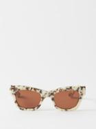 Jacques Marie Mage - X Lou Doillon All These Nights Actetate Sunglasses - Womens - White Multi