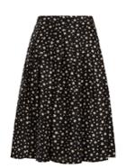 Hvn Saree Star-print Pleated Silk Skirt