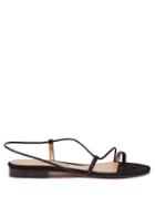 Matchesfashion.com Emme Parsons - Susan Leather And Suede Slingback Sandals - Womens - Black