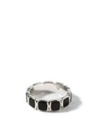 Matchesfashion.com Tom Wood - Cushion Onyx And Sterling-silver Ring - Mens - Silver