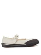 Matchesfashion.com Maison Margiela - Raw-edge Faux-suede Mary Jane Trainers - Womens - Grey