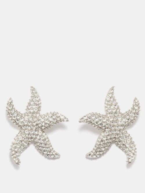 Amina Muaddi - Astra Starfish Crystal Earrings - Womens - Crystal