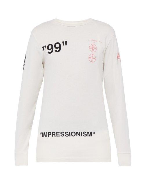Matchesfashion.com Off-white - Impressionism Print Long Sleeved T Shirt - Mens - White