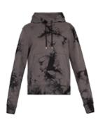 Helmut Lang Logo-print Tie-dye Cotton Hooded Sweatshirt