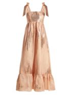 Matchesfashion.com Athena Procopiou - Gold Dust Metallic Weave Dress - Womens - Metallic