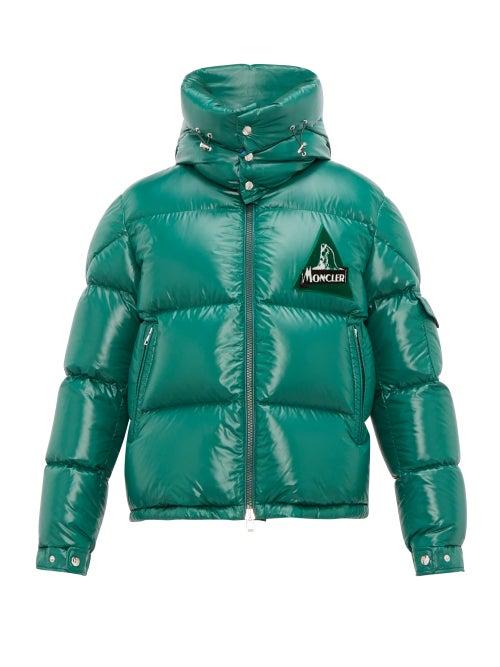 Matchesfashion.com Moncler - Wilson Lacquered Outer Down Filled Coat - Mens - Green