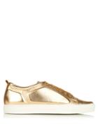 Lanvin Metallic-leather Low-top Trainers