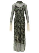 Matchesfashion.com Romance Was Born - Stardust Beaded Floral Lace Maxi Dress - Womens - Green Multi