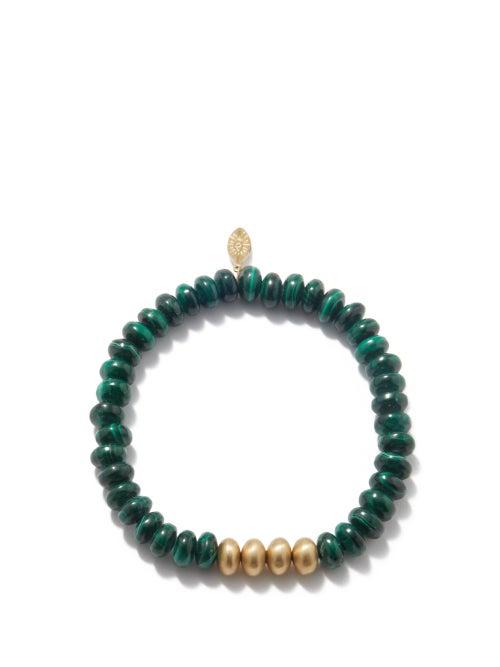 Jacquie Aiche - Malachite & 14kt Gold Bracelet - Mens - Yellow Gold