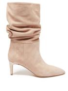 Paris Texas - Slouchy Suede Boots - Womens - Light Pink