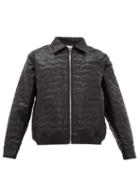 Matchesfashion.com Noon Goons - Blossom Embroidered Faux Leather Jacket - Mens - Black