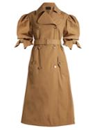 Simone Rocha Short-sleeved Gabardine Trench Coat