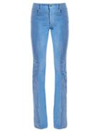 Matchesfashion.com Gucci - Mid Rise Flared Stretch Cotton Corduroy Trousers - Womens - Blue