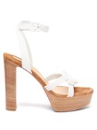 Matchesfashion.com Christian Louboutin - Ella 130 Braided Leather Platform Sandals - Womens - White