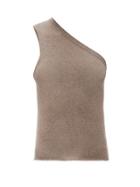 Matchesfashion.com Extreme Cashmere - No.108 Asymmetric Stretch-cashmere Sweater - Womens - Mid Brown