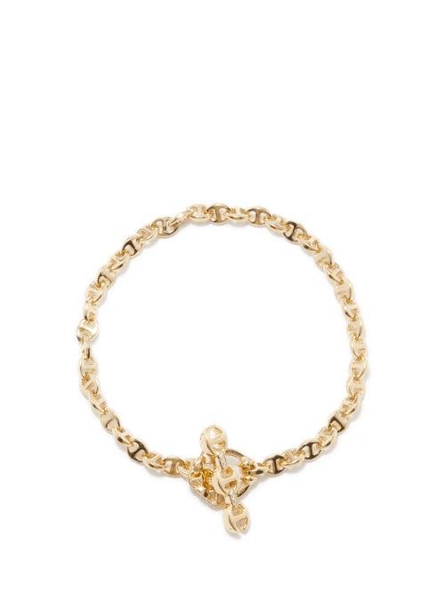 Hoorsenbuhs - Open Link Diamond & 18kt Gold Bracelet - Womens - Yellow Gold