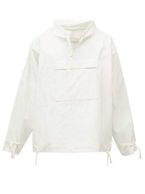 Matchesfashion.com Maison Margiela - Coated-ramie Pullover Jacket - Mens - White