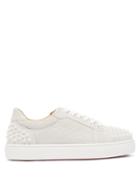 Matchesfashion.com Christian Louboutin - Vierissima Spike-embellished Leather Trainers - Womens - White Multi