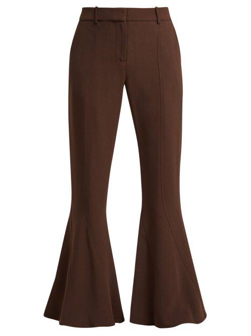 Matchesfashion.com Sies Marjan - Ramsey Cady Flared Trousers - Womens - Dark Brown