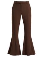 Matchesfashion.com Sies Marjan - Ramsey Cady Flared Trousers - Womens - Dark Brown